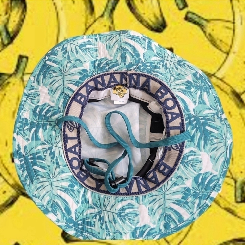 BANANA Boat | Unisex Sun Hat Blue Palms OS - Picture 10 of 16